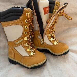 Timberland Tall Field Wheat Suede Baby Toddler Girl Lace Up Boots Size 5